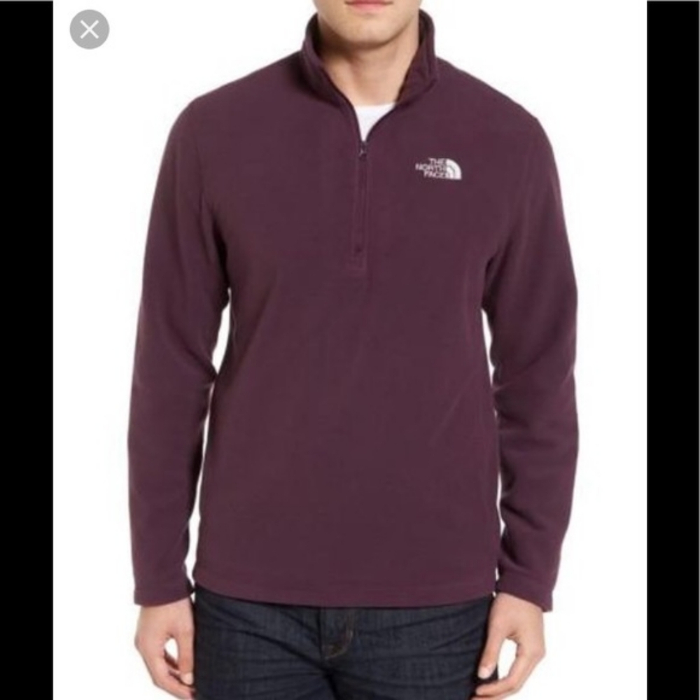 THE NORTH FACE | Men's Small | 1/4 ZIP PURPLE FLEECE PULLOVER